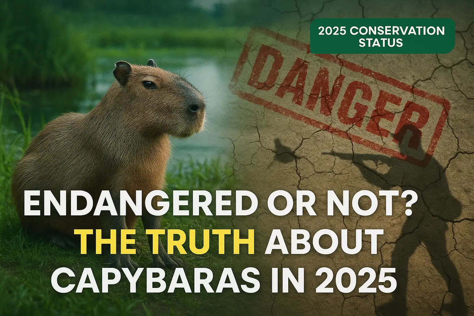 Are capybara endangered? This is the featured image that raises a question about capybara extinction.